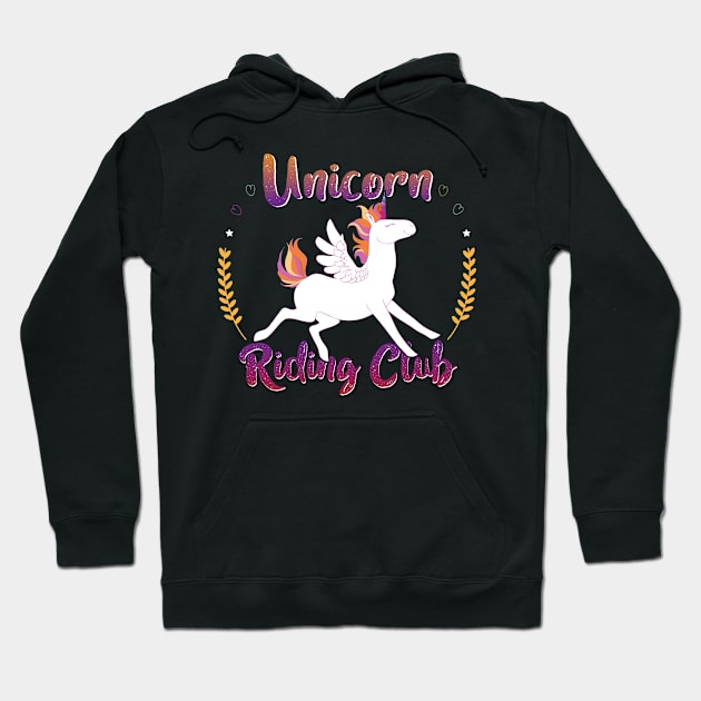 Girls Unicorn Riding Club - Gift Funny Girls Horse Riding Unicorn Hoodie by giftideas